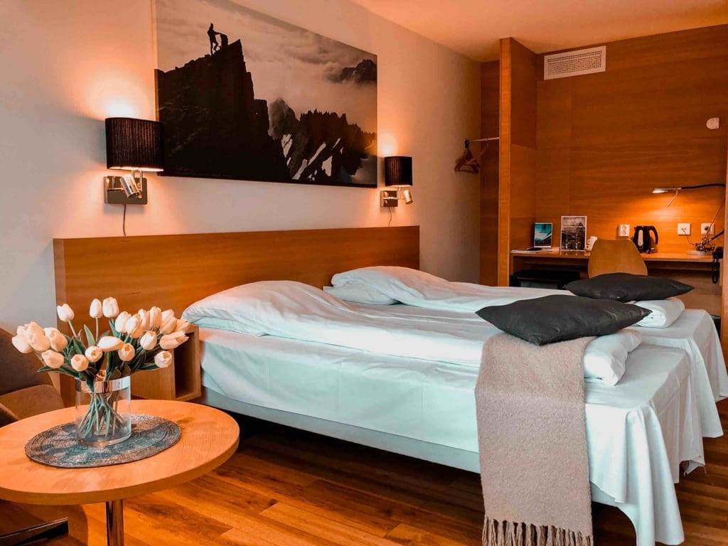 Bright and colorful suite room at Havila Hotel Ivar Aasen.